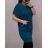 Šaty oversize krátký rukáv dámské nadrozměr (4XL/5XL ONE SIZE) ITALSKÁ MÓDA IM422026