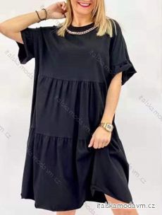 Šaty volnočasové dlouhý rukáv dámské nadrozměr (2XL/3XL ONE SIZE) ITALSKÁ MODA IMD22107