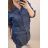Košile riflová dlouhý rukáv dámská nadrozměr (XL/2XL ONE SIZE) ITALSKá MóDA IM722013