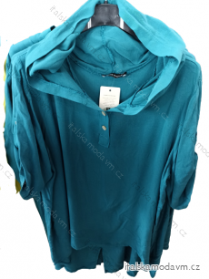Tunika košilová 3/4 rukáv dámská (L/XL ONE SIZE) ITALSKÁ MÓDA IM722019