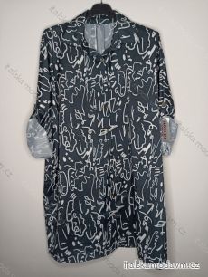 Šaty košilové 3/4 dlouhý rukáv dámské (4XL/5XL ONE SIZE) ITALSKÁ MODA IMB22511