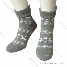 Ponožky vánoční teplé termo dámské (36-40) POLSKÁ MODA DPP21268G