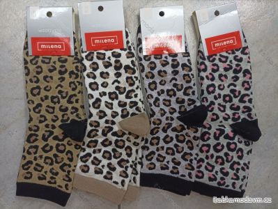 Ponožky slabé veselé dámské leopard (37-41) POLSKÁ MÓDA DPP21470