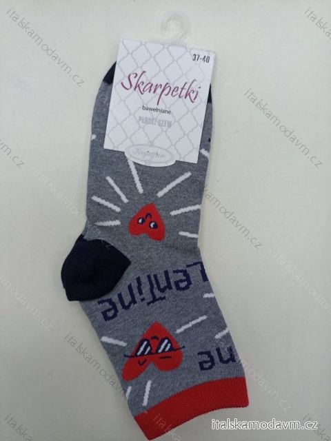 Ponožky slabé veselé valentýn dámské (37-40) POLSKÁ MÓDA DPP22017