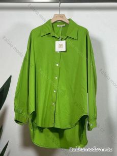 Košile oversize prodloužená dlouhý rukáv dámská (XL/2XL ONE SIZE) ITALSKÁ MÓDA IMM22129