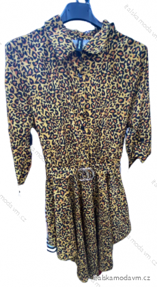 Šaty košilové dlouhý rukáv dámské (S/M ONE SIZE) ITALSKÁ MÓDA IMM22135