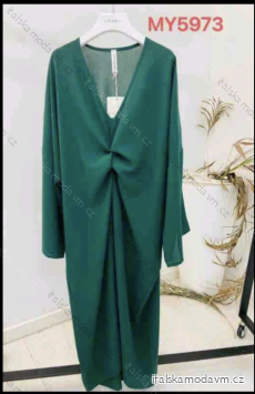 Šaty maxi dlouhý rukáv dámské (2XL/3XL ONE SIZE) ITALSKÁ MÓDA IMM22MY5973