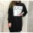 Šaty mikinové oversize dlouhý rukáv dámské (UNI S/M/L/XL) ITALSKÁ MÓDA IMM21655W/DR BÍLÁ
