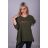 Tunika prodloužená dlouhý rukáv dámská nadrozměr (2XL/4XL ONE SIZE) TURECKÁ MÓDA IMLI21006/DR XXL/XXXL/4XL one size Černá