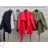 Kabát krátký flaušový dlouhý rukáv dámský (S/M ONE SIZE) ITALSKÁ MÓDA IMWY21494 Růžová světlá S/M one size