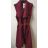 Vesta flaušová dlouhá bez rukávů dámská (S/M ONE SIZE) ITALSKÁ MÓDA IMM21133/DR bílá S/M/L