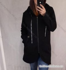 Kabát mikina na zip dlouhý rukáv dámská nadrozměr (XL/2XL ONE SIZE) ITALSKÁ MODA IM421ELA