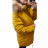 Bunda/Kabát parka zimní dámská nadrozměr (XL-7XL) POLSKÁ  MÓDA HKW21A-BIG949/DR žlutá