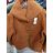 Kabát flaušový beránek s kapucí dámský (M/L ONE SIZE) ITALSKá MóDA IM321564/DR bordó M-L