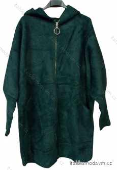 Kabát alpaka na zip dlouhý rukáv dámský (S/M ONE SIZE) POLSKÁ MÓDA IMWA217928