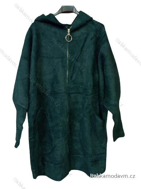 Kabát alpaka na zip dlouhý rukáv dámský (S/M ONE SIZE) POLSKÁ MÓDA IMWA217928