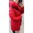Bunda/kabát zimní dámská (S-2XL) POLSKÁ MÓDA HKW21719 červená XL