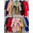 Kabát střední flaušový dlouhý rukáv dámský (S/M ONE SIZE) ITALSKÁ MÓDA IMWY21492 Růžová
