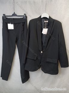 Souprava elegantní sako a kalhoty dámská nadrozměr (3XL-6XL) ITALSKÁ MÓDA IMWB22590