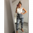 Kalhoty vzorované dlouhé dámské (M-XXL) TURECKÁ MODA TM921A-362/DR XL/XXL tm.modro-bílá