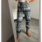 Kalhoty vzorované dlouhé dámské (M-XXL) TURECKÁ MODA TM921A-362/DR XL/XXL tm.modro-bílá