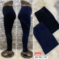 Kalhoty jeans džegíny dlouhé dámské nadrozměr (3XL-6XL) TURECKÁ MÓDA TMWL21307