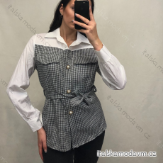 Košile dlouhý rukáv dámská (S/M ONE SIZE) ITALSKÁ MÓDA IMM21282/DR