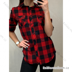 Košile dlouhý rukáv dámská (L-2XL) ITALSKÁ MÓDA IMWD21237Č/DR