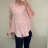 Košile 3/4 dlouhý rukáv dámská (3XL/4XL ONE SIZE) ITALSKá MóDA IM421LINEA světle šedá