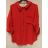 Košile dlouhý rukáv dámská (S/M ONE SIZE) ITALSKá MóDA IM321502 S/M červená