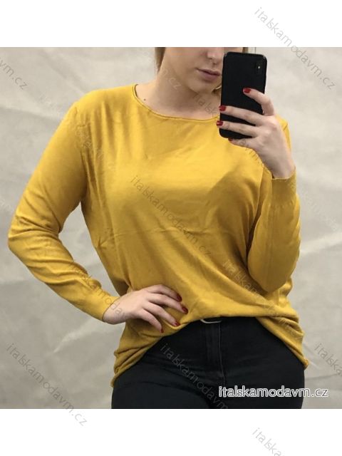 Svetr úpletový dlouhý rukáv dámský (uni XL/2XL) ITALSKá MóDA IM519JM-5802-18