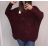 Svetr teplý oversize dlouhý rukáv dámský (XL/3XL ONE SIZE) ITALSKÁ MÓDA IMWA217017 Černá XL/3XL