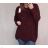 Svetr teplý oversize dlouhý rukáv dámský (XL/3XL ONE SIZE) ITALSKÁ MÓDA IMWA217017 Černá XL/3XL