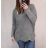 Svetr teplý oversize dlouhý rukáv dámský (XL/3XL ONE SIZE) ITALSKÁ MÓDA IMWA217017 Černá XL/3XL