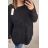 Svetr teplý oversize dlouhý rukáv dámský (XL/3XL ONE SIZE) ITALSKÁ MÓDA IMWA217017 Černá XL/3XL