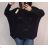 Svetr teplý oversize dlouhý rukáv dámský (XL/3XL ONE SIZE) ITALSKÁ MÓDA IMWA217017 Černá XL/3XL