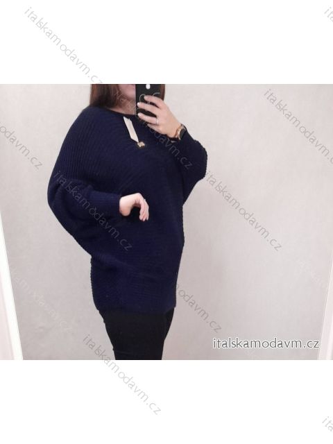 Svetr oversize dlouhý rukáv dámský (2XL/4XL ONE SIZE) ITALSKá MODA IM721401