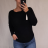 Svetr tenký netopýří dlouhý rukáv dámský (M/L ONE SIZE) ITALSKÁ MÓDA IMW21247/DR Černá M/L