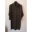 Šaty pletené s rolákem dlouhý rukáv dámský nadrozměr (XL/2XL ONE SIZE) ITALSKÁ MÓDA IM821027 Černá xl/2xl one size