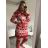 Šaty/svetr vánoční pletené dlouhý rukáv dámské (M/L ONE SIZE) ITALSKÁ MÓDA IMD212041 čierna M / L