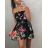 Šaty carmen kytkaté krátké dámské (uni s/m) ITALSKá MODA IM919640