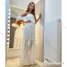 Šaty dlouhé letní dámské (uni s/m) ITALSKá MóDA IM919617/DR