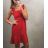 Šaty elegantní společenké dámské (uni s/m) ITALSKá MÓDA IMT195734 červená