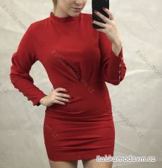 Šaty elegantní společenské dámské (uni s/m) ITALSKá MÓDA IMT191065/DR červená