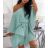 Šaty letní motýlkové krátký rukáv dámské (S/M/L ONE SIZE) ITALSKA MÓDA IMM21671/DR