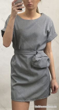 Šaty elegantní krátký rukáv dámské (uni s-m) ITALSKá MODA IM920146