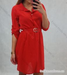 Šaty 3/4 dlouhý rukáv elegantní košilové dámské (uni s/m) ITALSKá MóDA IM920191