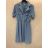 Šaty košeľové krátky rukáv dámske (S / M ONE SIZE) TALIANSKÁ MÓDA IM921246 béžová S / M one size