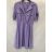 Šaty košeľové krátky rukáv dámske (S / M ONE SIZE) TALIANSKÁ MÓDA IM921246 béžová S / M one size