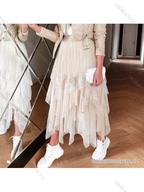Sukňa dlhá tylová dámska (S / M ONE SIZE) TALIANSKÁ MÓDA IMWD211445 / DR růžová